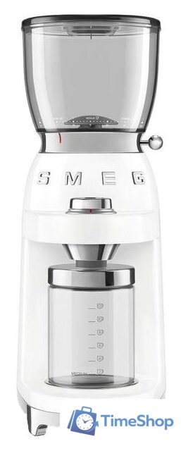 Электрическая кофемолка Smeg CGF01WHEU (белый) - Изображение №1 — Интернет-магазин Time-Shop