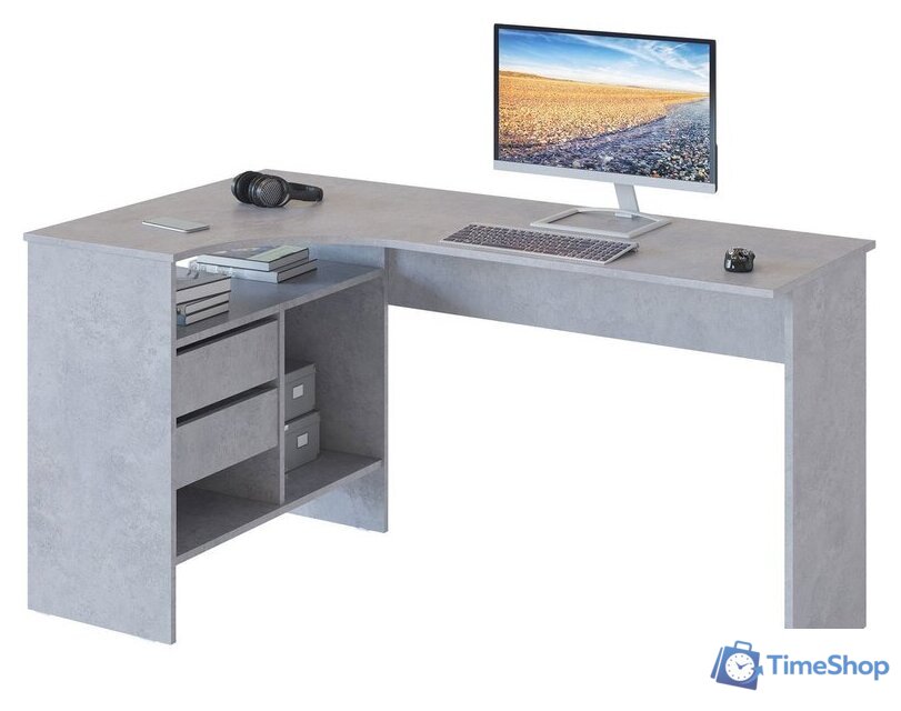 Стол Сокол СПм-25 (левый, бетон) - Изображение №1 — Интернет-магазин Time-Shop