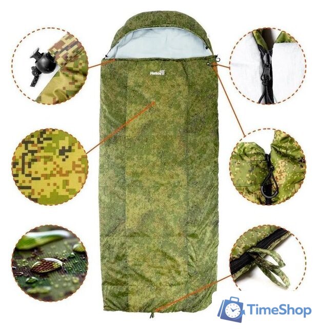 Спальный мешок Helios Батыр Extreme Stratex HS-SB-ST300-220x90 - Изображение №2 — Интернет-магазин Time-Shop