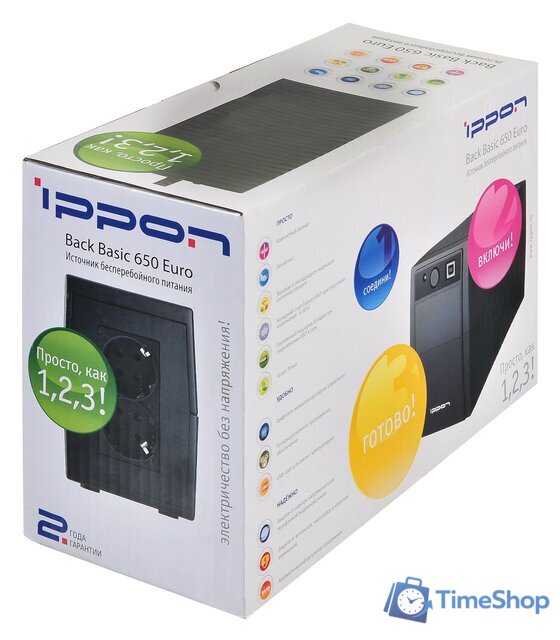 Источник бесперебойного питания IPPON Back Basic 650 Euro - Изображение №11 — Интернет-магазин Time-Shop