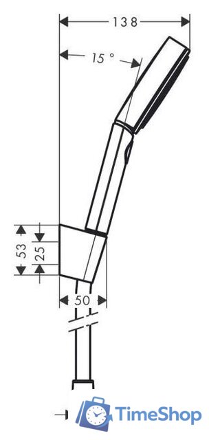 Душевой гарнитур  Hansgrohe Pulsify Select 105 3jet 24302000 (хром) - Изображение №2 — Интернет-магазин Time-Shop