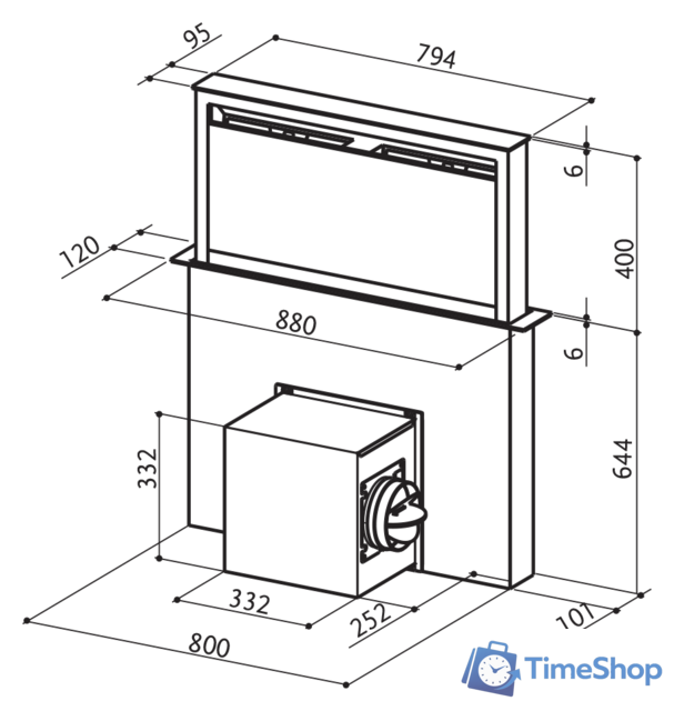 Кухонная вытяжка Faber Fabula Evo+WH A90 340.0492.567 - Изображение №5 — Интернет-магазин Time-Shop
