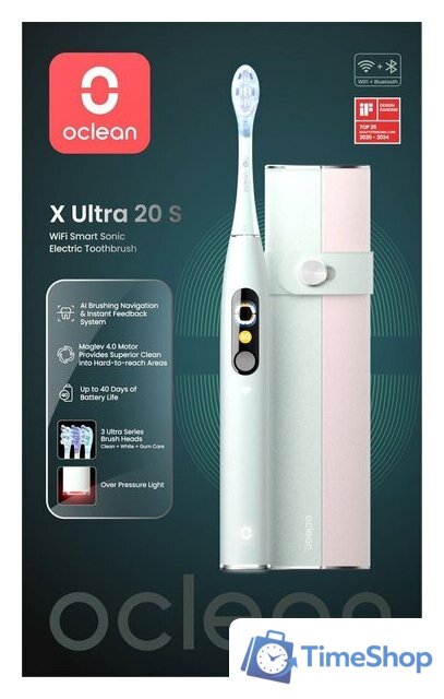 Электрическая зубная щетка Oclean X Ultra 20 (мятно-зеленый) - Изображение №6 — Интернет-магазин Time-Shop