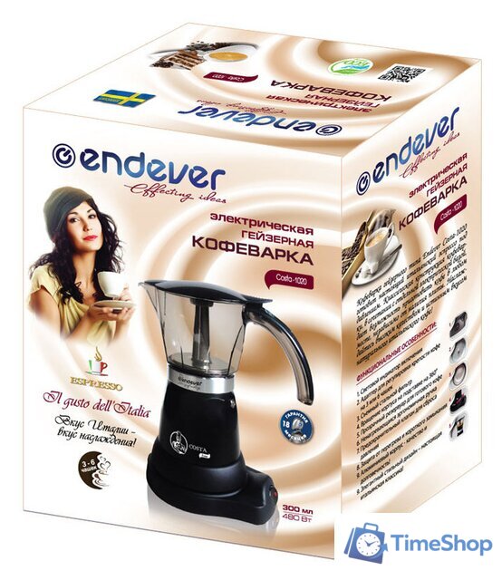 Гейзерная кофеварка Endever Costa-1020 - Изображение №2 — Интернет-магазин Time-Shop