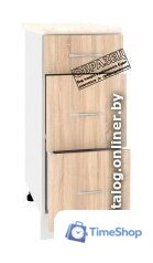 Шкаф напольный Кортекс-мебель Корнелия Лира НШ30р3ш (венге/королевский опал) - Изображение №4 — Интернет-магазин Time-Shop