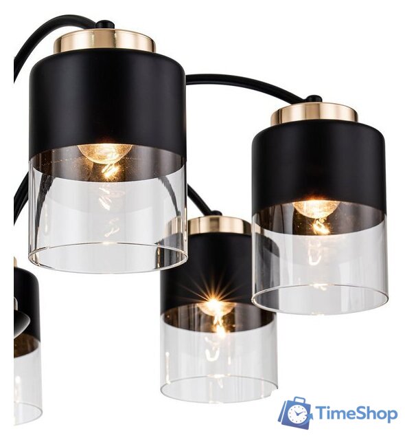 Люстра средней высоты Escada 2121/7P (черный/золото) - Изображение №3 — Интернет-магазин Time-Shop