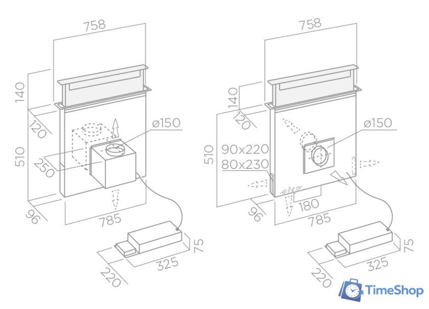 Кухонная вытяжка Elica Pandora BL/F/90 [PRF0120979] - Изображение №5 — Интернет-магазин Time-Shop