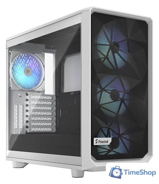 Корпус Fractal Design Meshify 2 RGB White TG Clear tint FD-C-MES2A-08 - Изображение №1 — Интернет-магазин Time-Shop