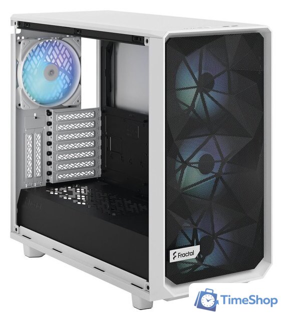 Корпус Fractal Design Meshify 2 RGB White TG Clear tint FD-C-MES2A-08 - Изображение №7 — Интернет-магазин Time-Shop