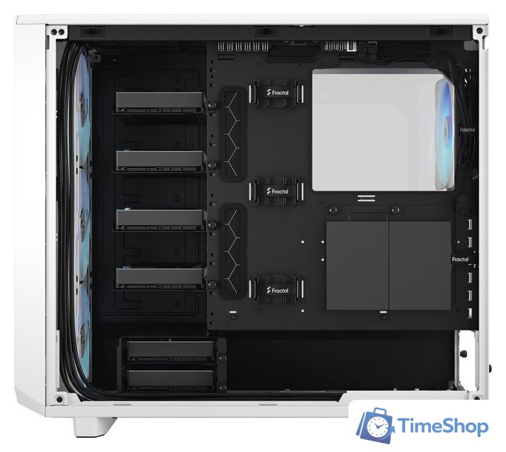 Корпус Fractal Design Meshify 2 RGB White TG Clear tint FD-C-MES2A-08 - Изображение №8 — Интернет-магазин Time-Shop