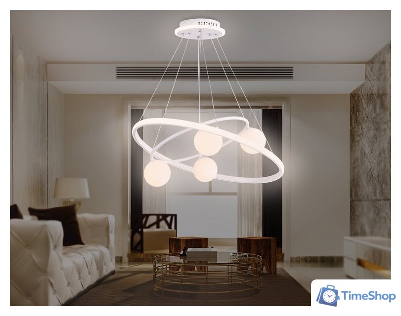 Подвесная люстра Ambrella light Comfort FL66321/1+4 WH (белый) - Изображение №8 — Интернет-магазин Time-Shop