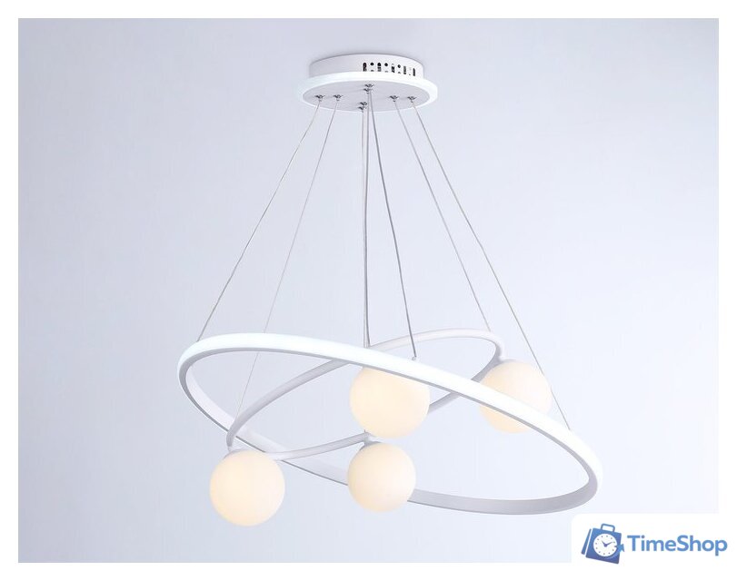 Подвесная люстра Ambrella light Comfort FL66321/1+4 WH (белый) - Изображение №4 — Интернет-магазин Time-Shop