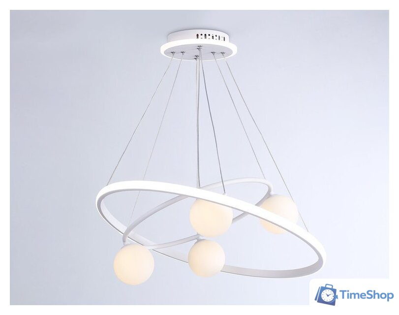 Подвесная люстра Ambrella light Comfort FL66321/1+4 WH (белый) - Изображение №2 — Интернет-магазин Time-Shop