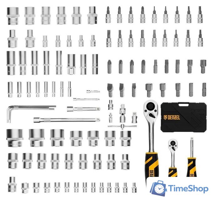Универсальный набор инструментов Denzel 15814 (109 предметов) - Изображение №3 — Интернет-магазин Time-Shop