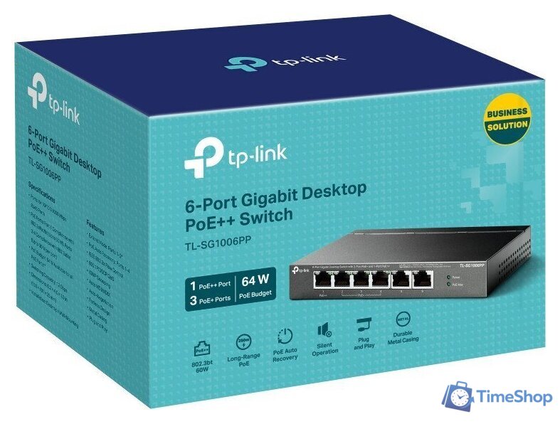 Неуправляемый коммутатор TP-Link TL-SG1006PP V1 - Изображение №4 — Интернет-магазин Time-Shop