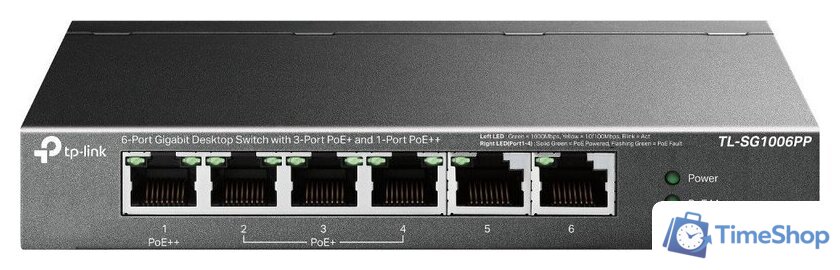 Неуправляемый коммутатор TP-Link TL-SG1006PP V1 - Изображение №1 — Интернет-магазин Time-Shop