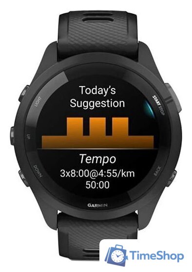 Умные часы Garmin Forerunner 265 (черный/пудрово-серый) - Изображение №4 — Интернет-магазин Time-Shop