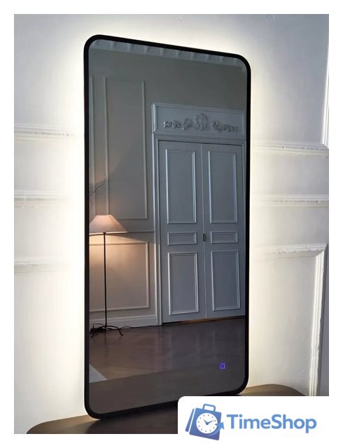 Зеркало с подсветкой  EMZE Smartphone 50x100 LED.UV.SMART.50.100.CHE (черный) - Изображение №4 — Интернет-магазин Time-Shop