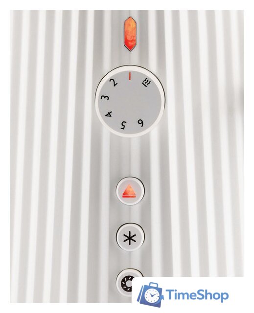 Тостер Alessi Plisse MDL08W (белый) - Изображение №3 — Интернет-магазин Time-Shop