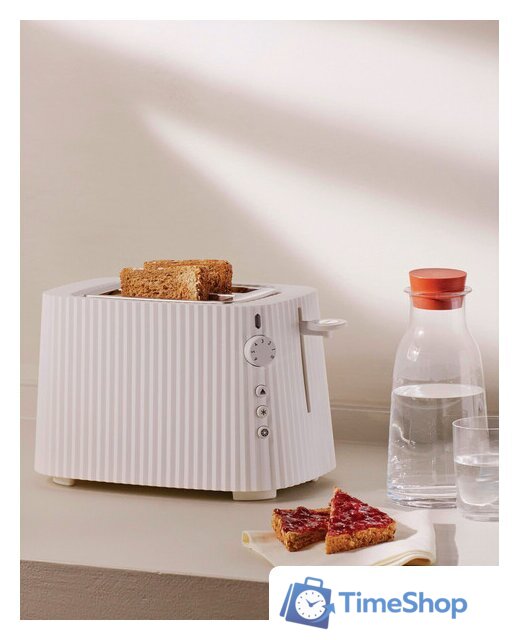 Тостер Alessi Plisse MDL08W (белый) - Изображение №2 — Интернет-магазин Time-Shop