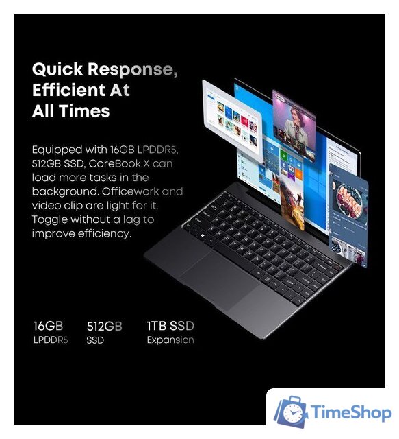 Ноутбук Chuwi CoreBook X 2023 i3 16GB+512GB - Изображение №15 — Интернет-магазин Time-Shop