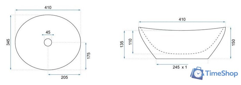Умывальник Rea Sofia (белый/золотистый) - Изображение №6 — Интернет-магазин Time-Shop