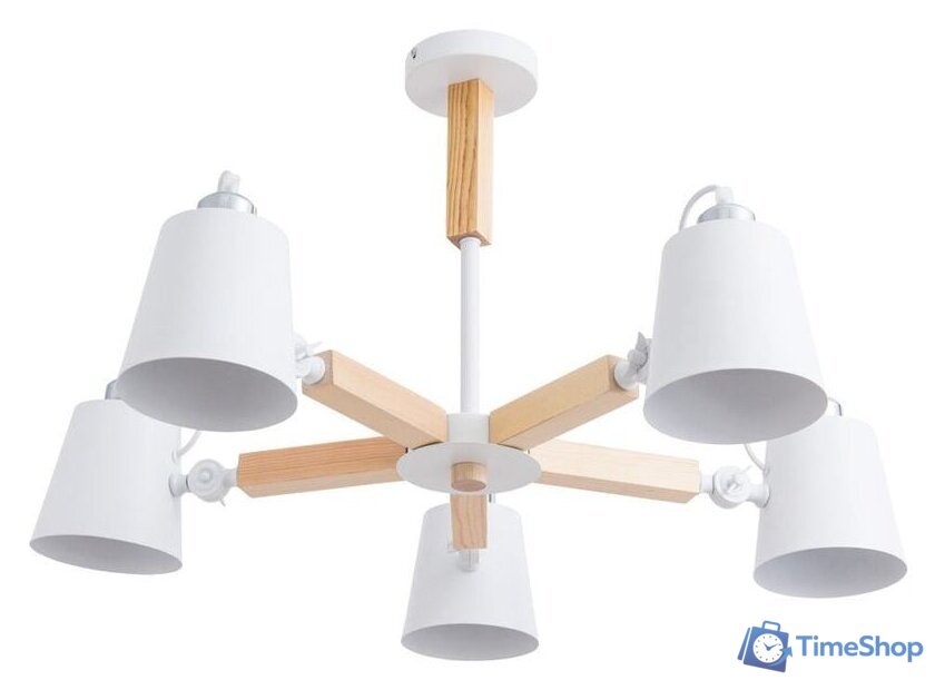 Люстра средней высоты Arte Lamp Oscar A7141PL-5WH - Изображение №1 — Интернет-магазин Time-Shop