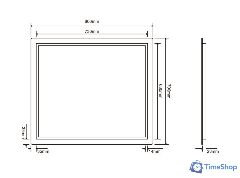  Roxen Зеркало Gotem 510165-80 80х70 - Изображение №10 — Интернет-магазин Time-Shop