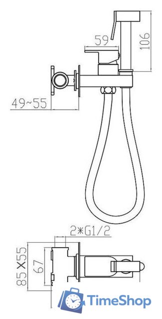 Гигиенический душ Splenka S95.52 - Изображение №2 — Интернет-магазин Time-Shop