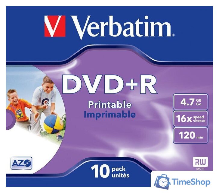 DVD+R диск Verbatim 4.7Gb 16x 43508 (10 шт.) - Изображение №2 — Интернет-магазин Time-Shop