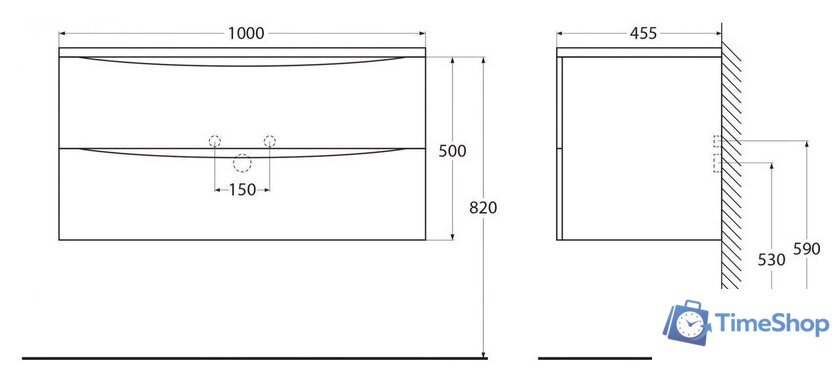  BelBagno Тумба под умывальник ACQUA-1000-2C-SO-BL - Изображение №12 — Интернет-магазин Time-Shop