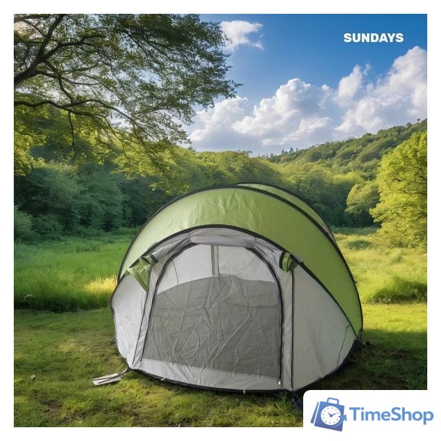 Кемпинговая палатка Sundays ZC-TT102-3 (зеленый/светло-серый) - Изображение №8 — Интернет-магазин Time-Shop