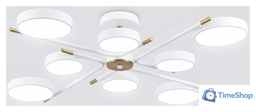 Подвесная люстра Ambrella light FL516338/8 WH/CP (белый/медь) - Изображение №1 — Интернет-магазин Time-Shop
