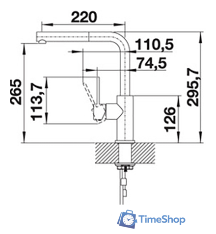 Смеситель Blanco Lanora-S 523123 - Изображение №5 — Интернет-магазин Time-Shop