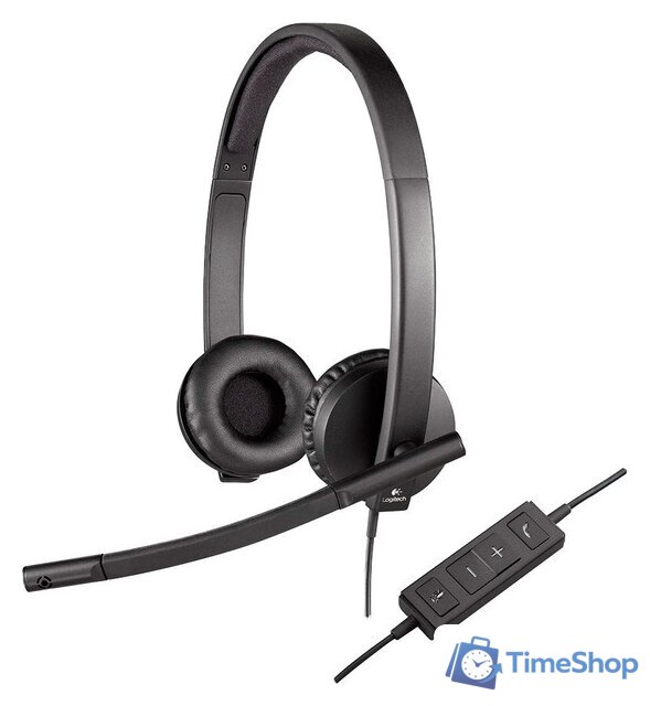 Офисная гарнитура Logitech USB Headset Stereo H570e - Изображение №2 — Интернет-магазин Time-Shop