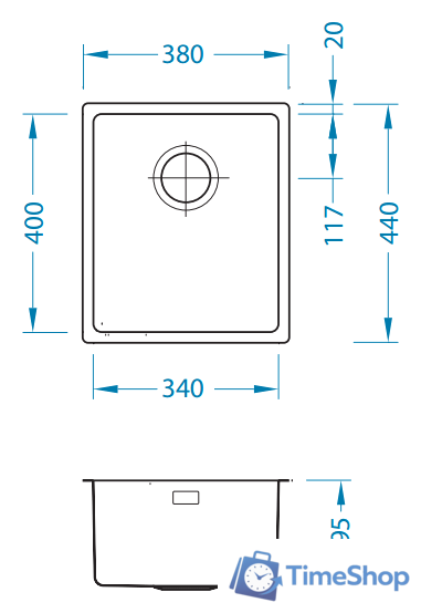 Кухонная мойка Alveus Kombino 20 [1100234] - Изображение №3 — Интернет-магазин Time-Shop