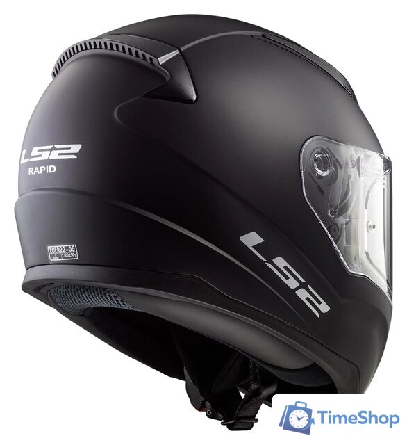 Мотошлем LS2 FF353 Rapid Solid (S, matt black) - Изображение №2 — Интернет-магазин Time-Shop