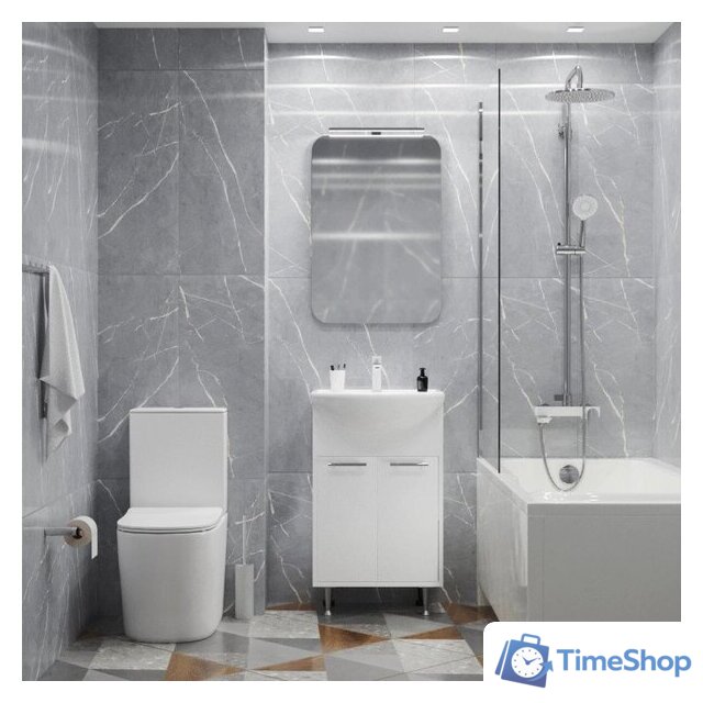  Mixline Тумба с умывальником АлАн-55 554982 + Уют 55 (белый) - Изображение №6 — Интернет-магазин Time-Shop