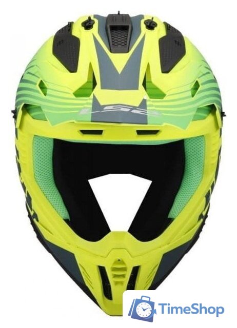 Мотошлем LS2 MX708 Fast II Duck (S, Green H-V Yellow) - Изображение №2 — Интернет-магазин Time-Shop