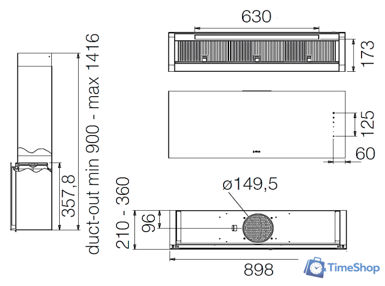 Кухонная вытяжка Elica Rules BL/F/90 PRF0163751 - Изображение №15 — Интернет-магазин Time-Shop