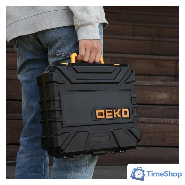 Дрель-шуруповерт Deko DKCD20FU-Li SET 195 063-4135 (с 2-мя АКБ, кейс, набор оснастки) - Изображение №6 — Интернет-магазин Time-Shop