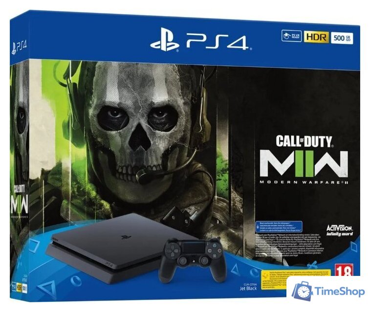 Игровая приставка Sony PlayStation 4 Slim 500GB + Call of Duty Modern Warfare II - Изображение №1 — Интернет-магазин Time-Shop