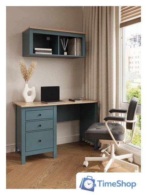 Офисный стол Mio Tesoro Сага 120x56 2.08.06.160.16 (темно-бирюзовый/ясень) - Изображение №3 — Интернет-магазин Time-Shop