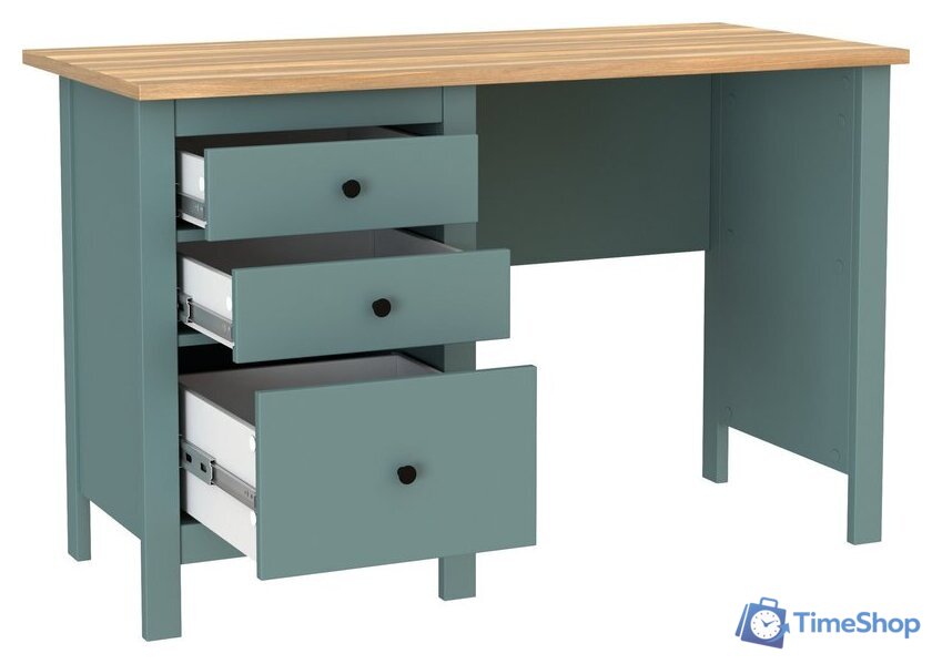 Офисный стол Mio Tesoro Сага 120x56 2.08.06.160.16 (темно-бирюзовый/ясень) - Изображение №2 — Интернет-магазин Time-Shop