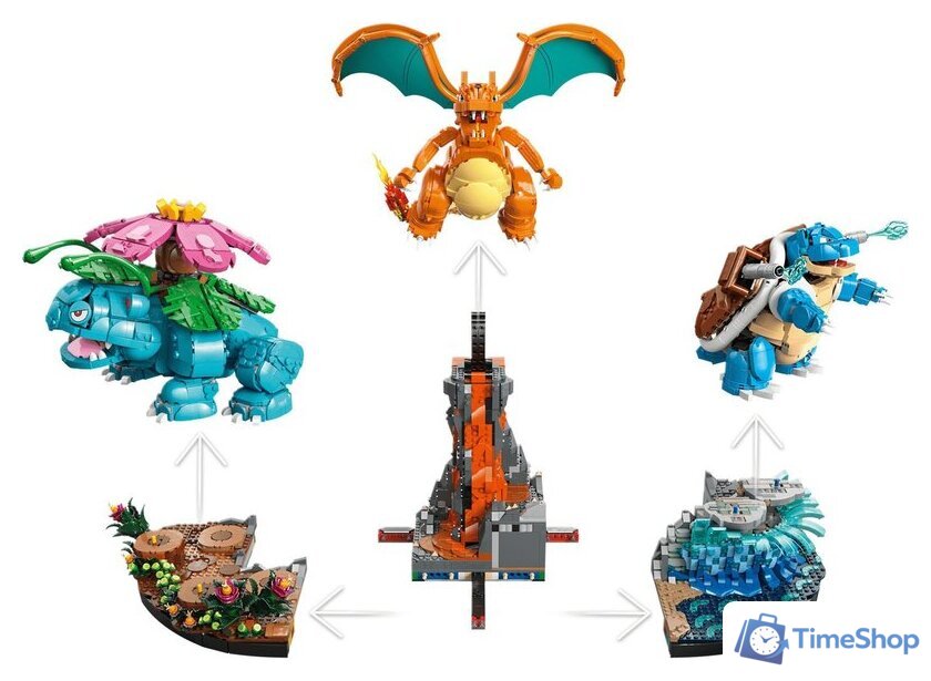 Конструктор LEGO Pokemon 72153 Венузавр, Чаризард и Бластойз - Изображение №9 — Интернет-магазин Time-Shop
