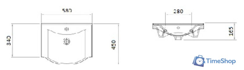  Гамма Тумба под умывальник Люкс 13-56/3 У60 Альбатрос-10060 - Изображение №4 — Интернет-магазин Time-Shop