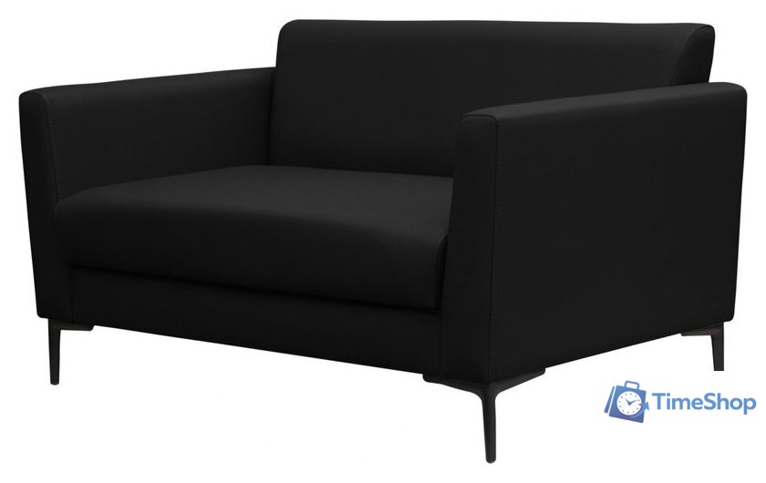 Диван Brioli Куно М двухместный (L22/черный) - Изображение №1 — Интернет-магазин Time-Shop
