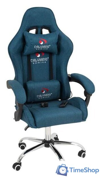 Игровое (геймерское) кресло Calviano Asti Ultimato (синий) - Изображение №1 — Интернет-магазин Time-Shop