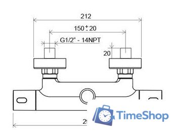 Душевая система  Ravak TE 093.00/150 [X070099] - Изображение №3 — Интернет-магазин Time-Shop