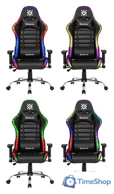 Игровое (геймерское) кресло Defender Ultimate (черный) - Изображение №8 — Интернет-магазин Time-Shop